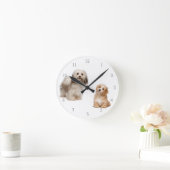 Havanese Dog en Puppy Clock Ronde Klok (Huis)