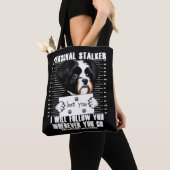 Havanese Dog Funny Stalker Cartoon Tote Bag (Dichtbij)