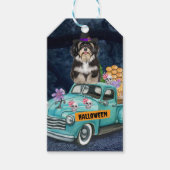 Havanese Dog Halloween Truck Scary Night Cadeaulabel (Voorkant)