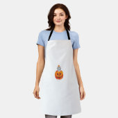 Havanese Dog Happy Halloween Pumpkin Schort (Gedragen)