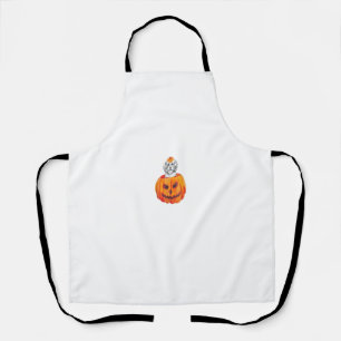 Havanese Dog Happy Halloween Pumpkin Schort