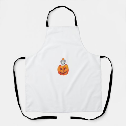 Havanese Dog Happy Halloween Pumpkin Schort (Voorkant)