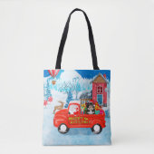 Havanese Dog Kerstmis bezorging vrachtwagen sneeuw Tote Bag (Voorkant)