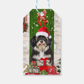Havanese Dog Kerstmis Cadeaulabel (Achterkant)
