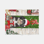 Havanese Dog Kerstmis Fleece Deken (Voorkant (Horizontaal))