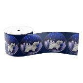 Havanese Dog Kerstmis Grosgrain Lint (Spoel)