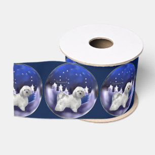 Havanese Dog Kerstmis Grosgrain Lint