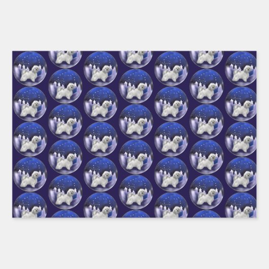 Havanese Dog Kerstmis Inpakpapier Vel (Voorkant 2)