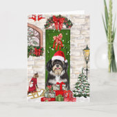 Havanese Dog Kerstmis Kaart (Voorkant)