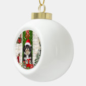 Havanese Dog Kerstmis Keramische Bal Ornament (Rechts)