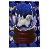 Havanese Dog Kerstmis Medium Cadeauzakje (Voorkant)