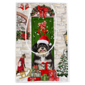 Havanese Dog Kerstmis Medium Cadeauzakje (Voorkant)