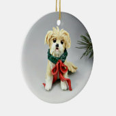 Havanese Dog-kerstversiering Keramisch Ornament (Rechts)
