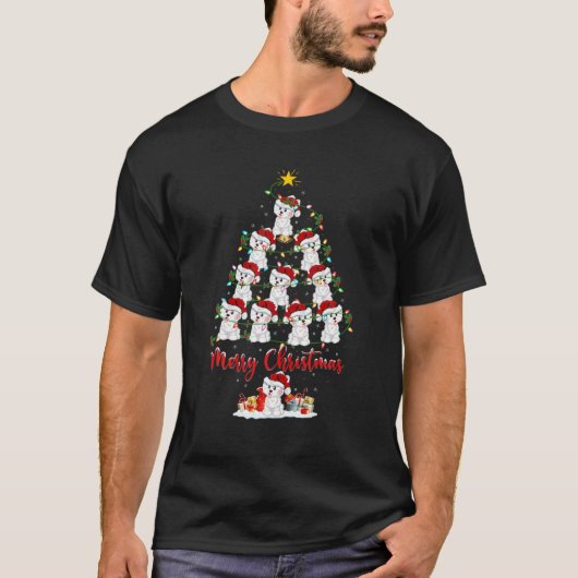 Havanese Dog Lover Matching Santa Havanese Christm T-shirt (Voorkant)