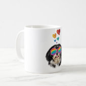 Havanese Dog met harten Valentijnsdag Koffiemok (Voorkant links)