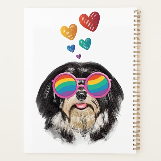 Havanese Dog met harten Valentijnsdag Planner (Achterkant)