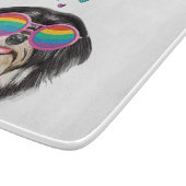 Havanese Dog met harten Valentijnsdag Snijplank (Hoek)