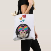 Havanese Dog met harten Valentijnsdag Tote Bag (Dichtbij)