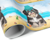 Havanese Dog op strand Cadeaupapier (Rol Hoek)