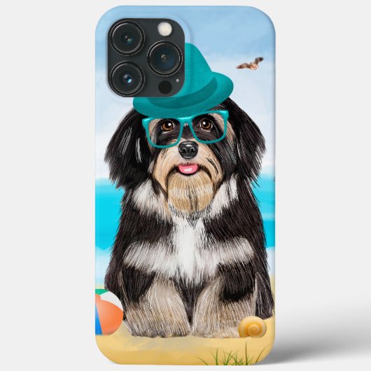 Havanese Dog op strand Case-Mate iPhone Case (Achterkant)