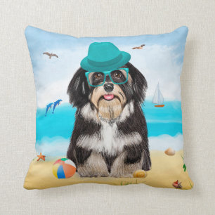 Havanese Dog op strand Kussen