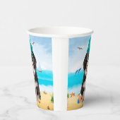 Havanese Dog op strand Papieren Bekers (Rechts)
