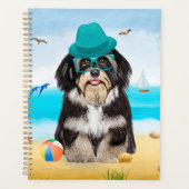 Havanese Dog op strand Planner (Voorkant)