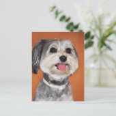 Havanese Dog Portrait Briefkaart (Staand voorkant)