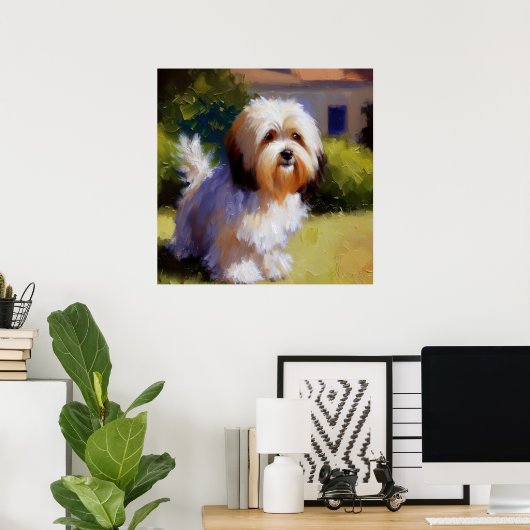 Havanese Dog Poster (Thuiskantoor)