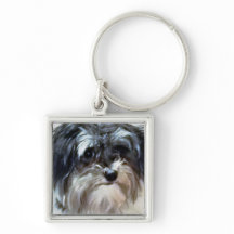 Havanese Dog Premium Square Sleutelhanger