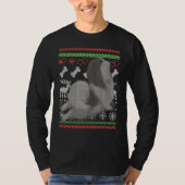 Havanese Dog Santa Claus Ugly KerstPattern X T-shirt (Voorkant)