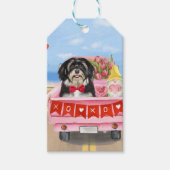 Havanese Dog Valentijnsdag Truck Cadeaulabel (Voorkant)