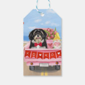 Havanese Dog Valentijnsdag Truck Cadeaulabel (Achterkant)