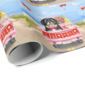 Havanese Dog Valentijnsdag Truck Cadeaupapier (Rol Hoek)