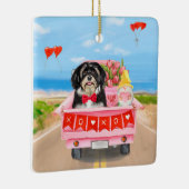 Havanese Dog Valentijnsdag Truck Keramisch Ornament (Rechts)
