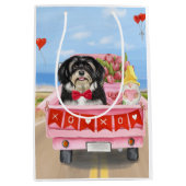Havanese Dog Valentijnsdag Truck Medium Cadeauzakje (Voorkant)