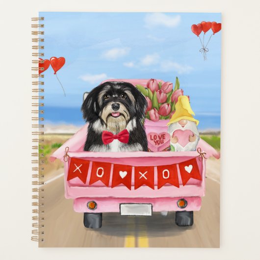 Havanese Dog Valentijnsdag Truck Planner (Voorkant)