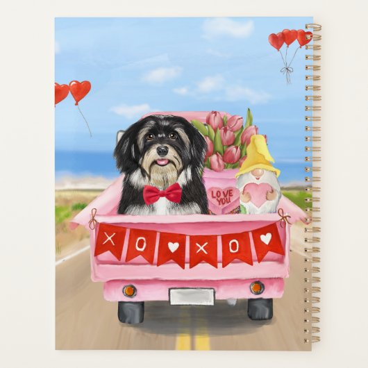 Havanese Dog Valentijnsdag Truck Planner (Achterkant)