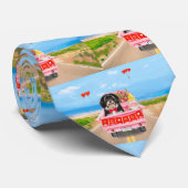Havanese Dog Valentijnsdag Truck Stropdas (Opgerold)