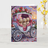 Havanese Dog Valentine's Day  Kaart (Gele Bloem)