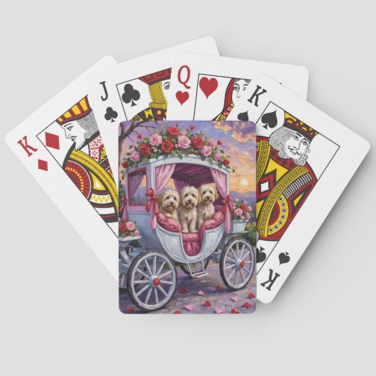 Havanese Dog Valentine's Day  Pokerkaarten (Achterkant)