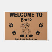 Havanese Dog Welcome Personalized Custom Fußmatte Deurmat (Voorkant)