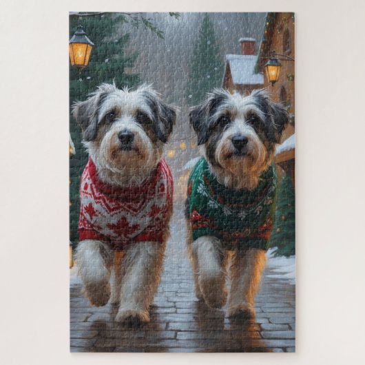Havanese Dogs Christmas Snow Holiday Legpuzzel (Verticaal)