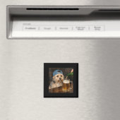 Havanese drinkt bier Funny Havanese hond Meme Magneet (Insitu (Vaatwasser))
