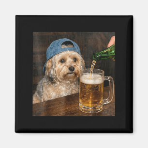Havanese drinkt bier Funny Havanese hond Meme Magneet