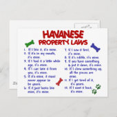 HAVANESE Eigendomwetten 2 Briefkaart (Voorkant / Achterkant)