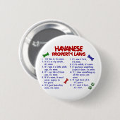 HAVANESE Eigendomwetten 2 Ronde Button 5,7 Cm (Voorkant /achterkant)