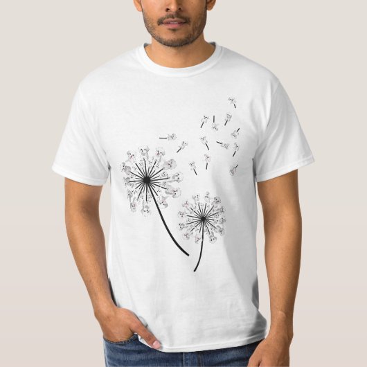 Havanese Flower Fly Dandelion Funny Dog Lover  T-shirt (Voorkant)