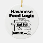 Havanese Food Logic Keramisch Ornament (Voorkant)