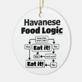 Havanese Food Logic Keramisch Ornament (Links)